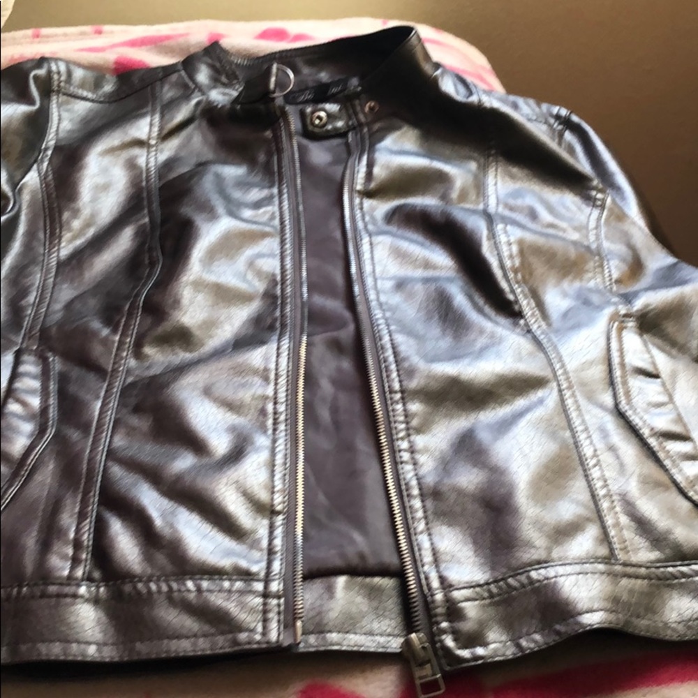 Faux leather jacket